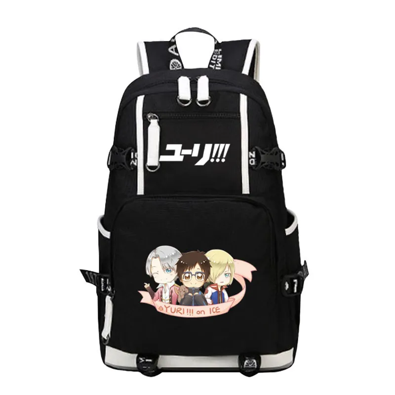 Новый рюкзак YURI On ICE для мужчин и женщин сумки ноутбука подростков школьные Mochila 17