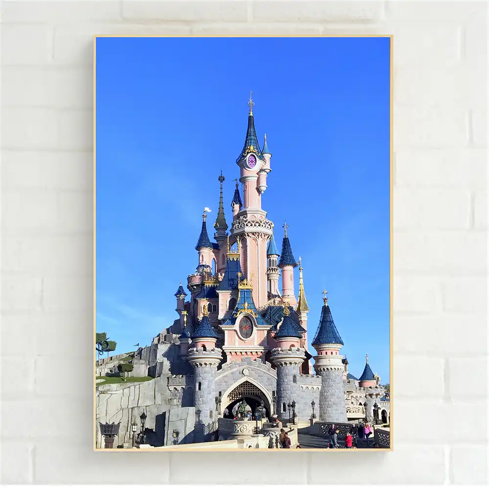 Disneyland Pairs Park Castle Painting Tower Kids Room Posters And Prints Wall Pictures For Living Room Decoration Nordic Artwork Painting Calligraphy Aliexpress