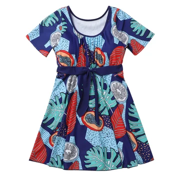 

Print Beach Dress 2019 New Plus Size Swimdress One Piece Swimsuit Women Short Sleeve Swim Dress Halter Push Up Swimwear