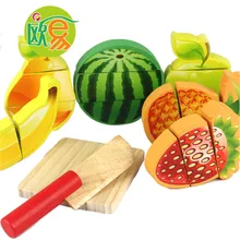 Деревянный Кухня Еда фруктов, овощей, очистки кожуры дети Ролевые Игры развивающие игрушки Кулинария Косплей безопасности