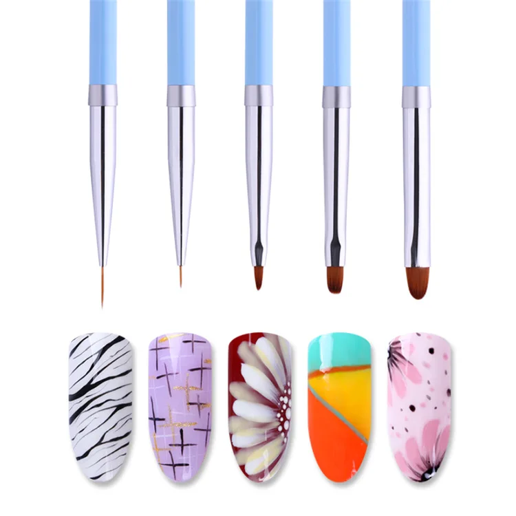 

1pcs Nail Art Brush Liner Dotting Flower Design Pen High Quality Metal Nails Painting Drawing Carving Pen UV Gel Manicure Tools