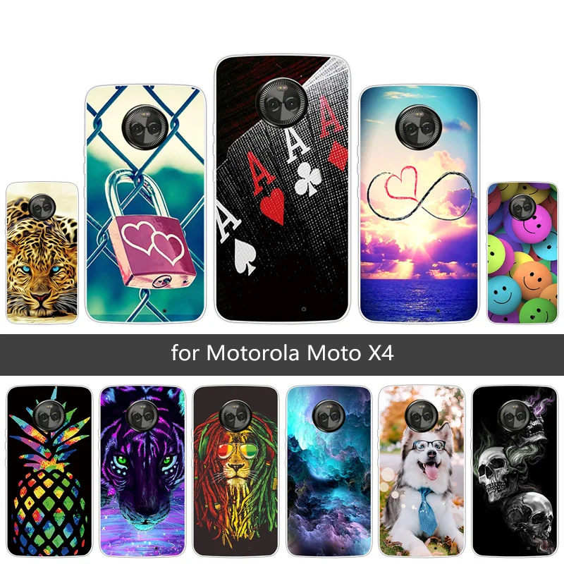 5 2 &quotдля Motorola Moto X4/4th Gen мягкие чехлы для телефонов из ТПУ с животными x4