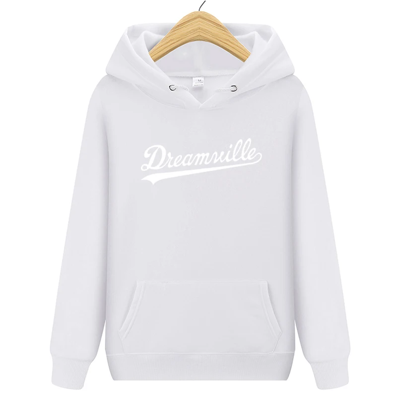 Модные Новинка; худи Для мужчин хип-хоп DREAMVILLE Коул Логотип с капюшоном Swag письмо флисовые J худи с принтом Cole зимние толстовки с капюшоном Для мужчин пуловер