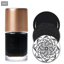 BeautyBigBang 9 мл стемпинг ногтей покрытие черный цвет печать лак для пластина для стемпинга для нейл-арта гель лаки для ногтей