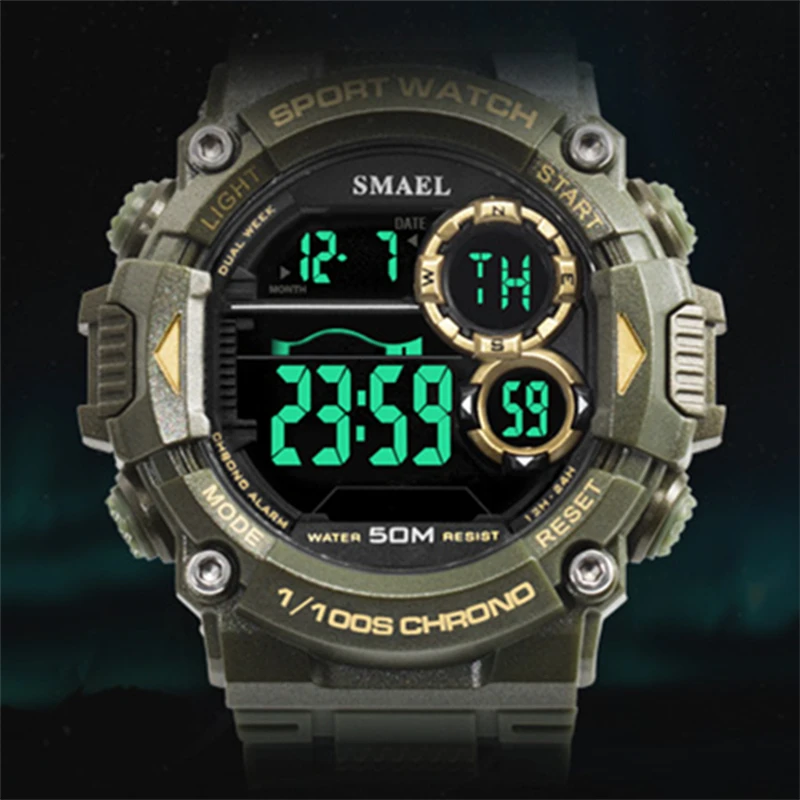 Smael лидер продаж брендовые Роскошные мужские часы светодиодные цифровые