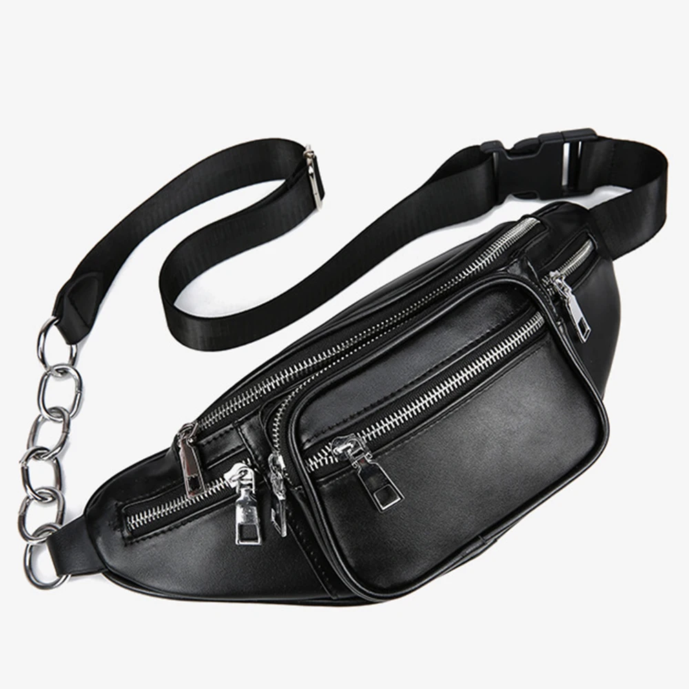 

New Women Cross-border pockets Waist Bag Multifunction Men Waist Fashion Leather Phone backpack Small Belt female shoulder bags