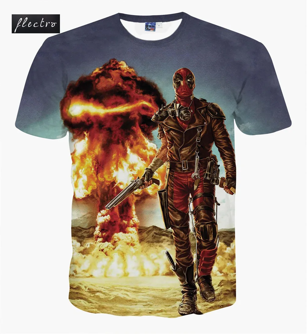 

3D Printed Cotton Men T Shirts Movie Cartoon 2016 New Brand Fashion Cartoon Lovers T-shirt Tee Tops Leisure Slim Shirt Clothing