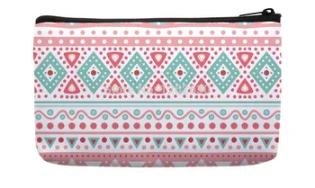 

Aztec Tribal ethnic seamless Geometric stripe pattern Print Custom Small Cosmetic Bag Wristlet hand bag