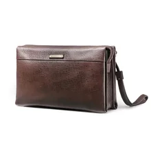 Brand 100% Real Leather Man Wallets With Card Holder Men Clutch Business Male Wallet Zipper Vintage Organizer Large J20