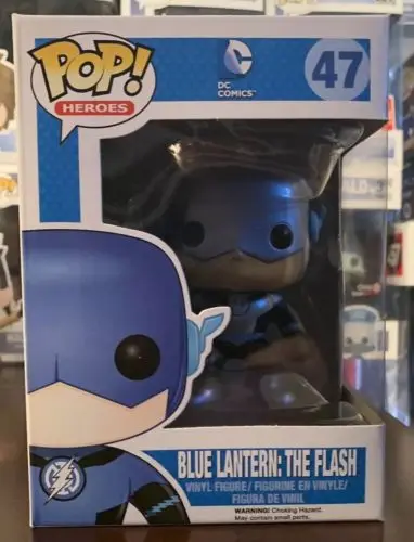 Металлический эксклюзивный официальный Funko pop синий фонарь: The Flash #47 виниловая