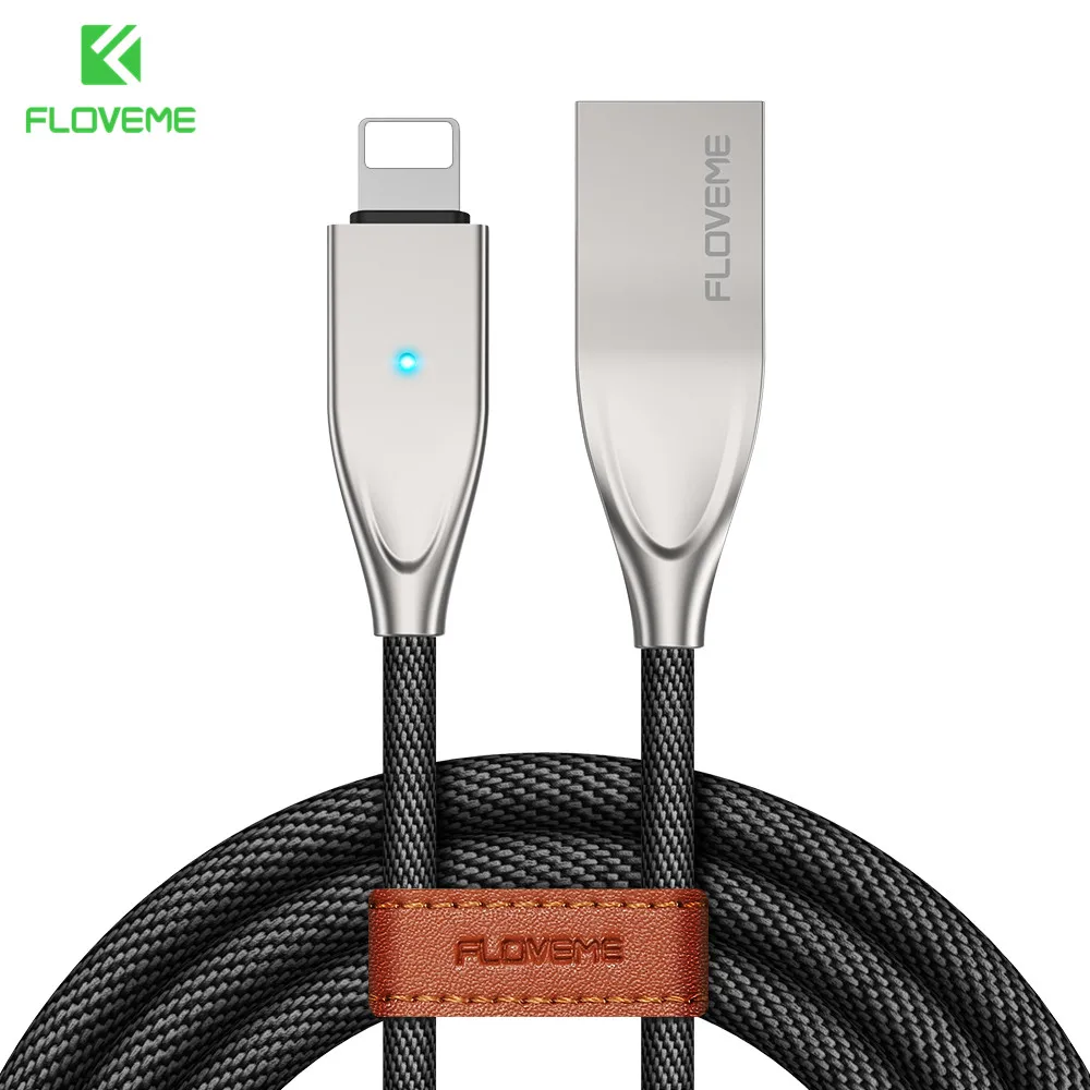 FLOVEME For Lightning To USB Cable iPhone 11 XS MAX XR X 8 7 iPad Charger 1.2M Safe durable LED Sync Fast Charging | Мобильные