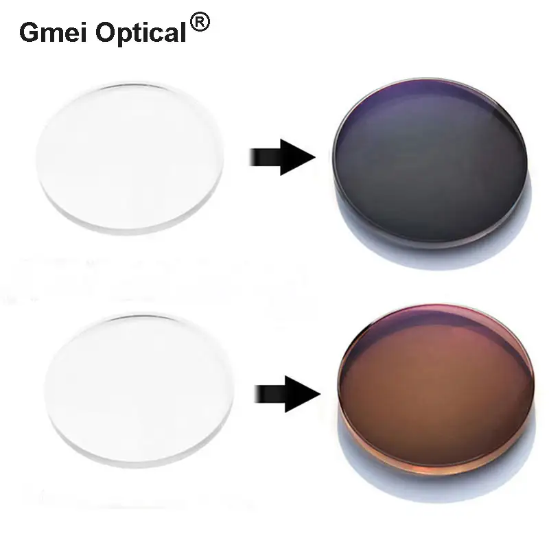 Gmei Optical 1.56 Index Photochromic Lenses Single Vision Prescription Optical Spectacles Lenses Fast Color Change Performance - Image 4