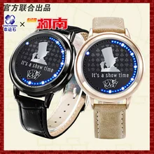 Detective Conan anime Kid the Phantom Thief LED waterproof touch screen watch case closed detective conan kaito kid gentleman thief white suit cosplay costume with hat glass