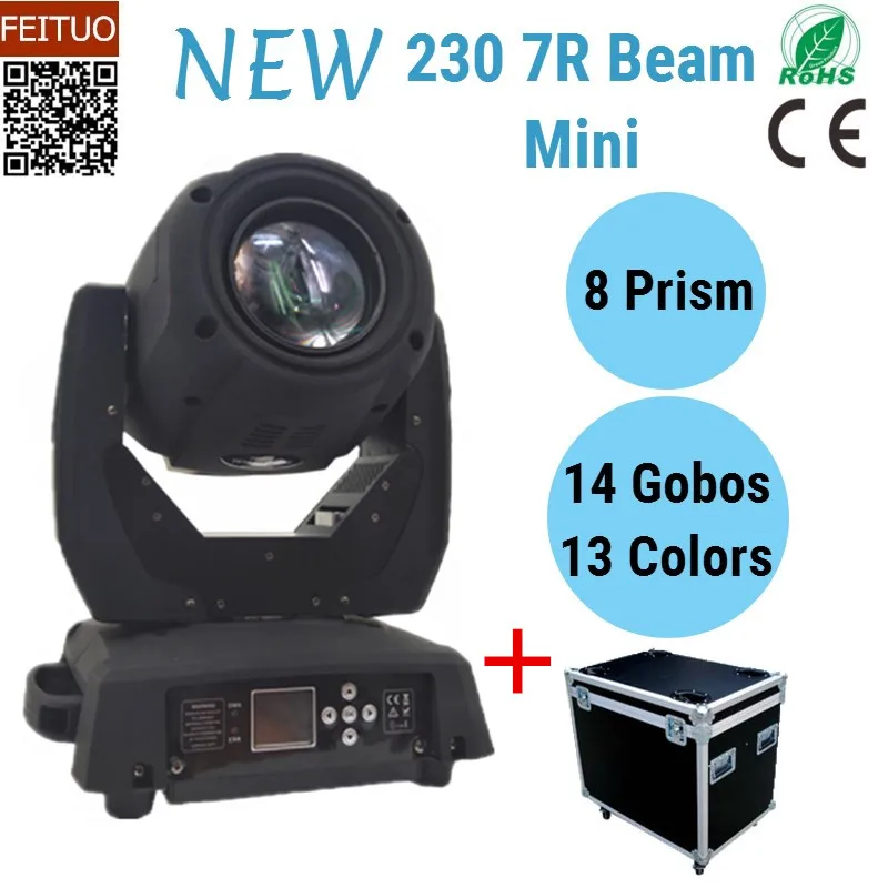 

4pcs/lot flightcase Beam Moivng Head Light Mini 230w 7r Sharpy Stage Disco Effects DMX 16CHS Moving Head for Party DJ Wedding