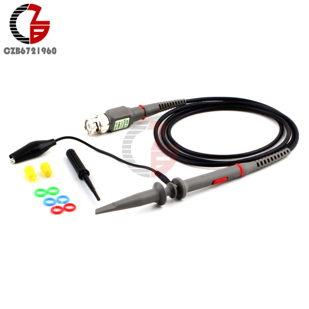 

P6100 Oscilloscope Probe Kit DC-100MHz Scope Clip Test Probe 100MHz For Tektronix HP X1/X10 sonda osciloscopio wholesale