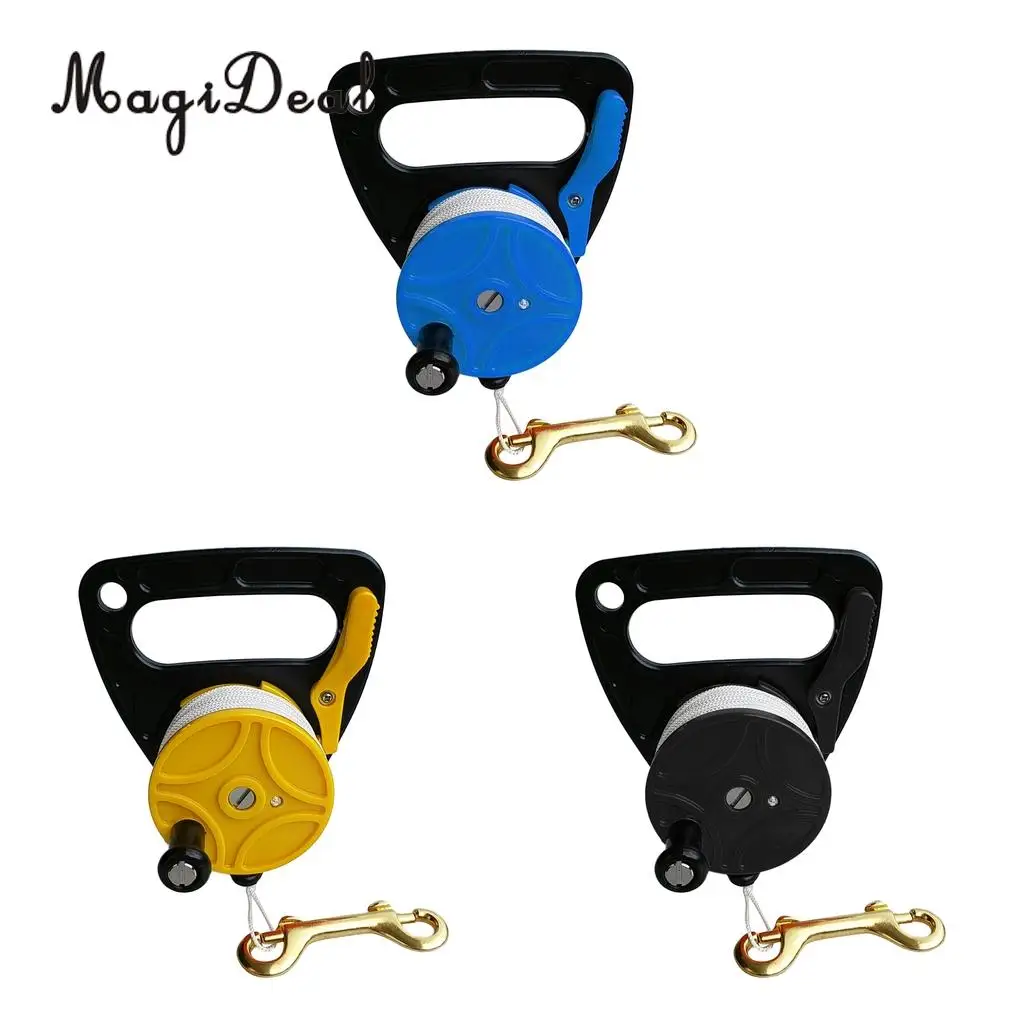 Heavy Duty Scuba Dive Reel - Underwater Diving Tech Spool Kayak Anchor & Thumb Stopper, 83m Line, Bolt Snap - Choice of Color