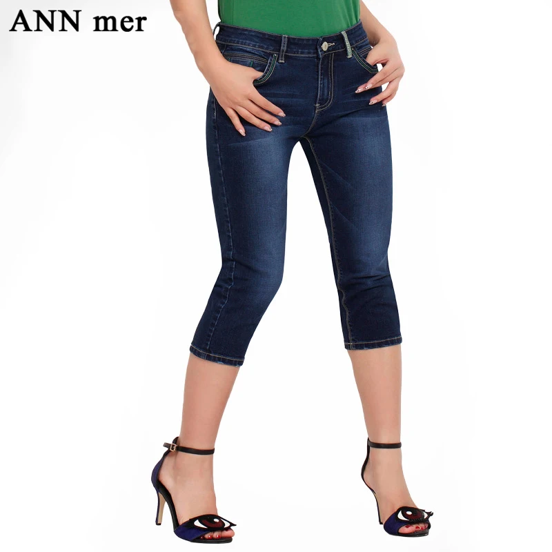 ANN mer font b 2017 b font Women Jeans Calf Length font b Pants b font