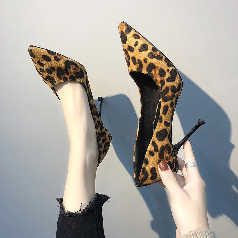 striped high heels
