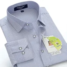 Новая мода размера плюс 6XL-4XL мужская полосатая рубашка деловая с длинным рукавом легкая в уходе рабочая одежда светская умная Повседневная рубашка 078