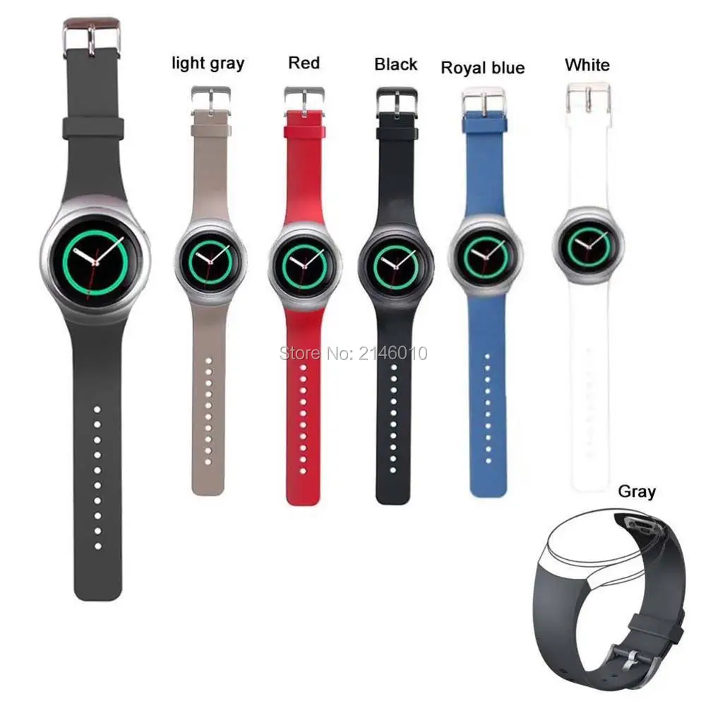 Спортивный сменный силиконовый ремешок для часов Samsung Galaxy Gear S2 R720 TR | Наручные