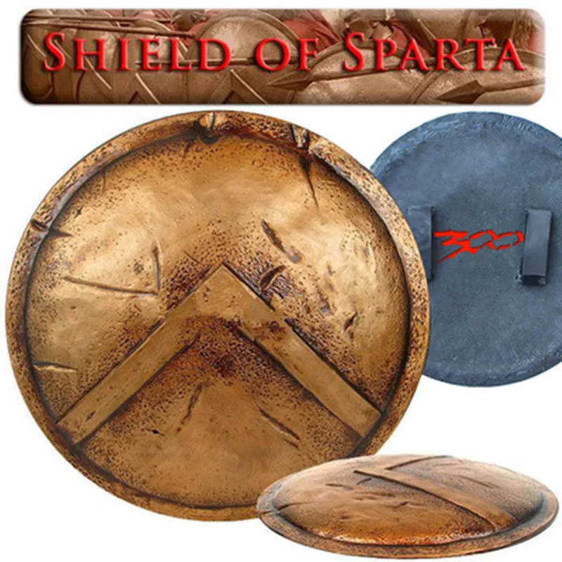 

Stainless Steel Medieval Shield Cosplay Props Three Hundred Spartan Shields Home Furnishing Articles Weapons Model G890