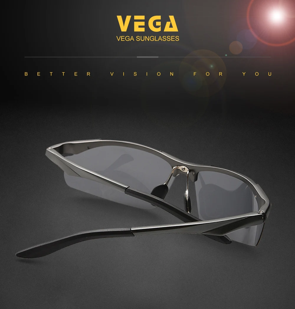 VEGA Eyewear Black Polarized Sunglasses Sport Driver Fishing Men Male Aluminum Sunglass jpg (2)
