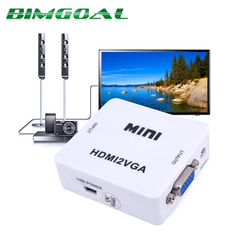 

Original HD 1080P MINI HDMI to VGA Converter With Audio HDMI2VGA Video Box Adapter For Xbox360 PC DVD PS3 PS4