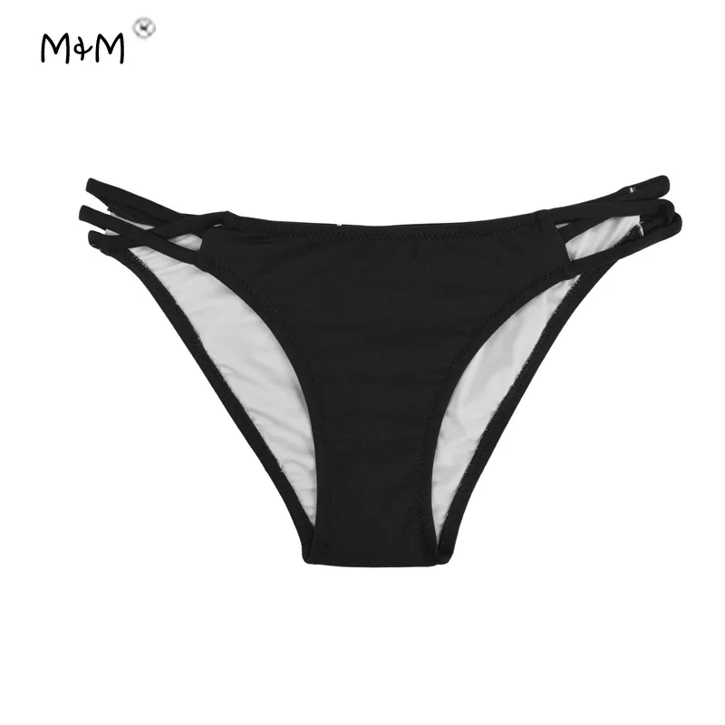 M&M Cheeky Bikini Bottoms Sexy Swimsuit Women Brazilian Bikini Bottom Low Waist Swimsuit Women