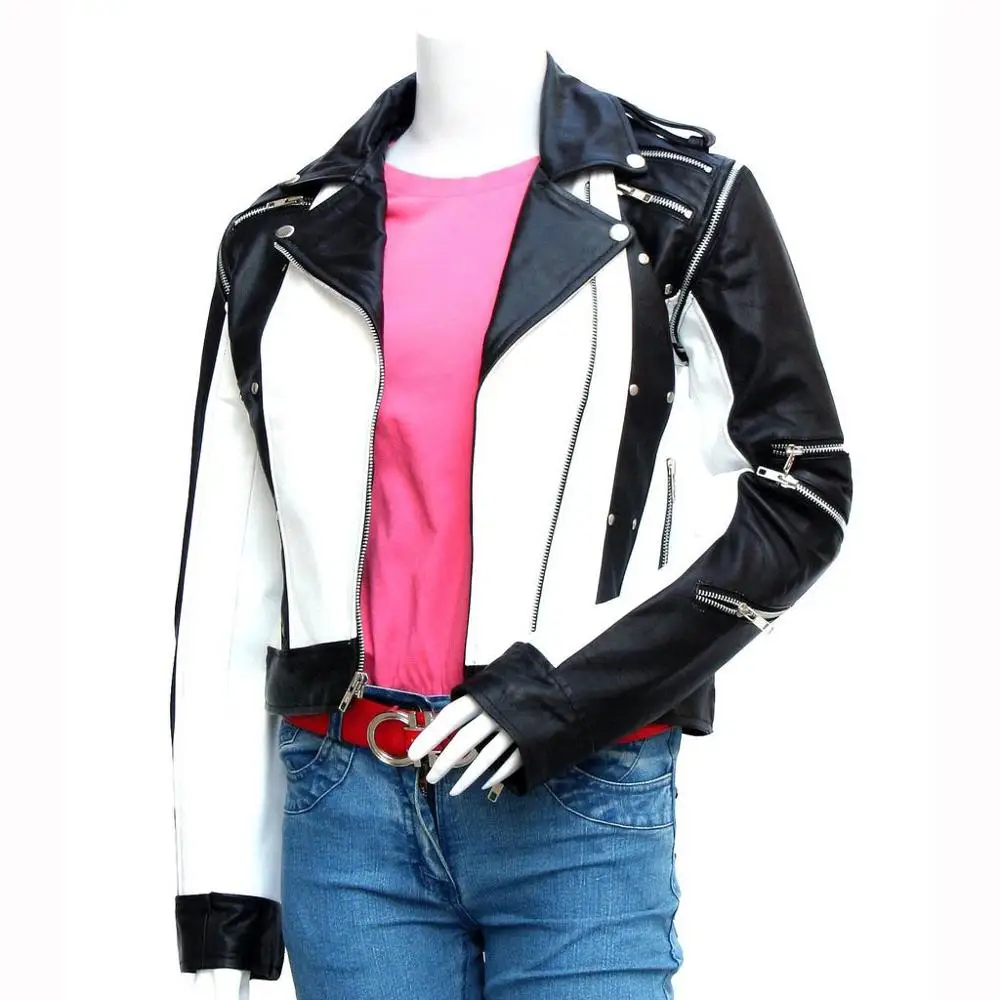 Редкий MJ панк Рок Мотоцикл Классический МД Майкл Джексон костюм Beat it молния куртка для фанатов лучший подарок - Цвет: For women