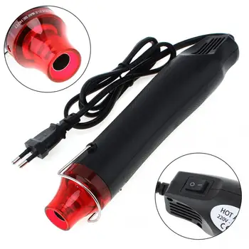 

220V DIY Using Heat Gun Electric Power Tool Hot Air 300W Temperature Gun with Supporting Seat Shrink Plastic Accessories