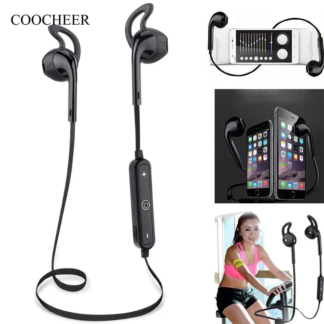 COOCHEER Bluetooth беспроводная гарнитура для занятий спортом стерео общие наушники