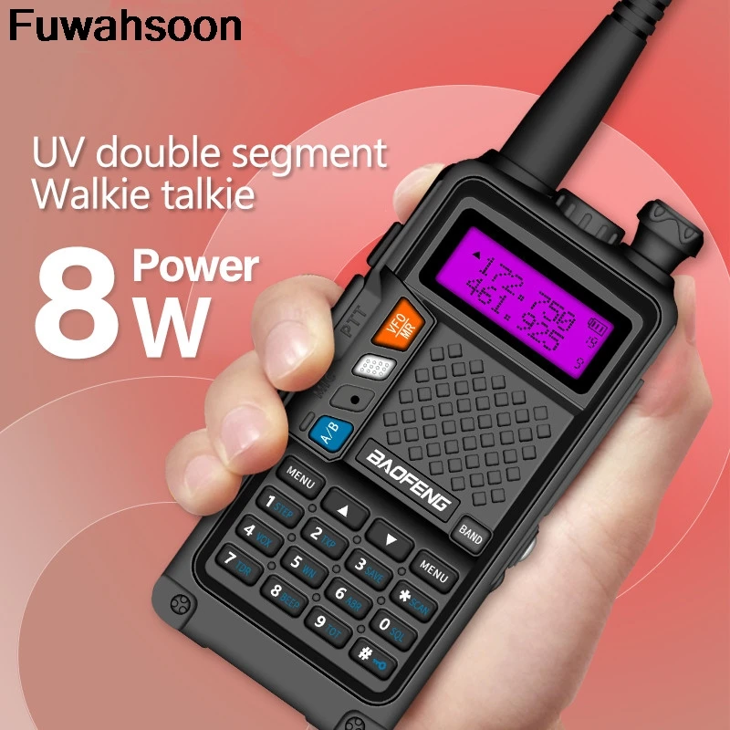 

2019 original BAOFENG BF-R9 8W High Power UHF/VHF Dual Band 10KM Long Range Walkie Talkie 3800mAh Battery Handheld Radio