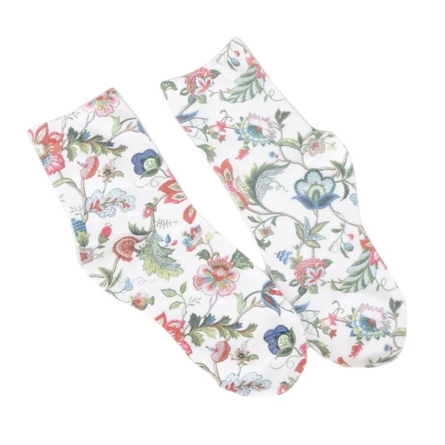 [WPLOIKJD] Новые Модные Хлопковые женские носки с цветочным принтом на весну, осень и зиму, высококачественные носки, 5 цветов, Meias