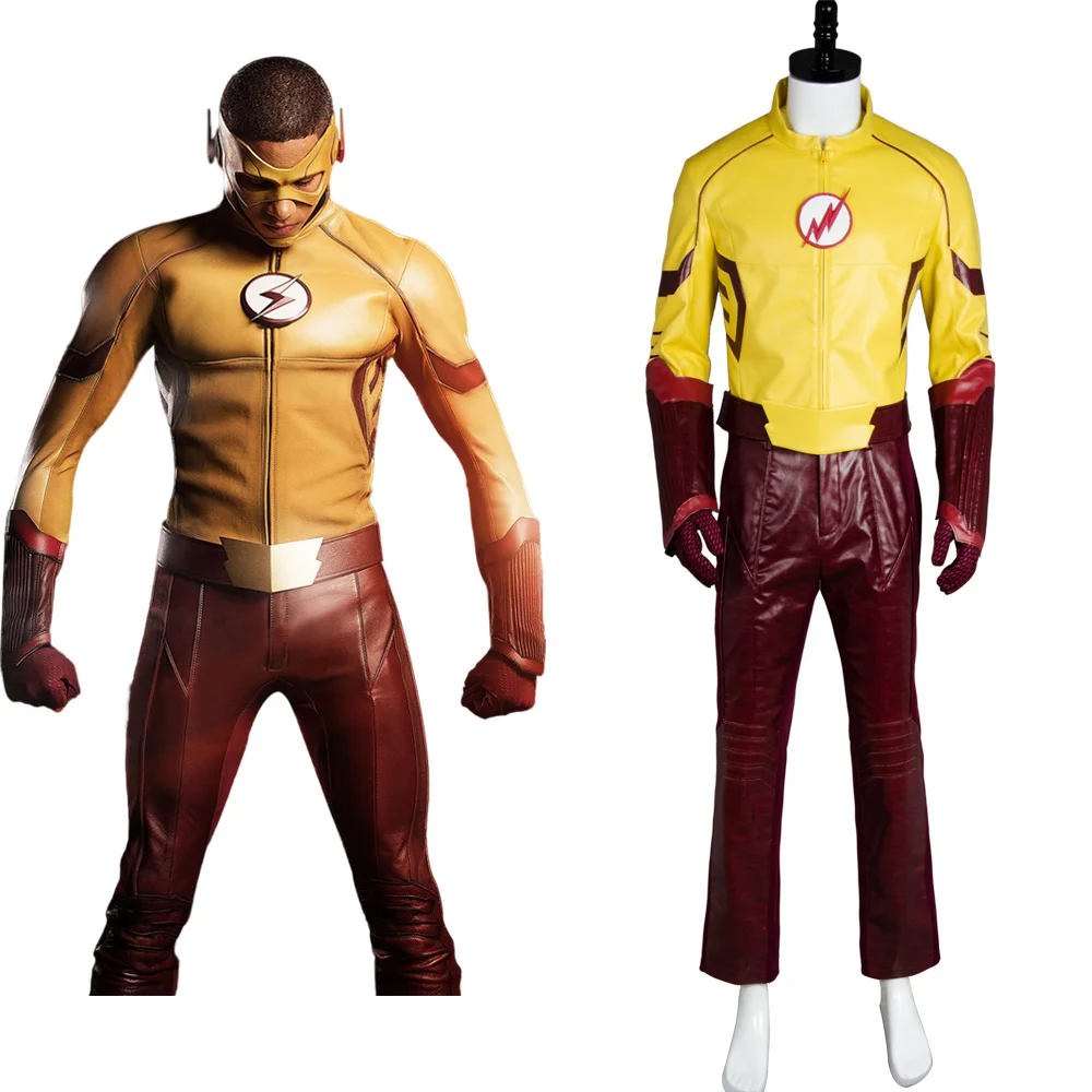 The Flash Season 3 Cosplay Kid Flash Superhero Costume Uniform Halloween Outfits