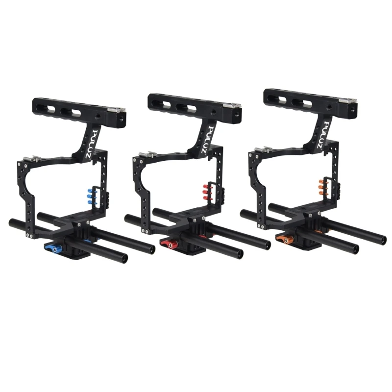 PULUZ For Sony A7 Camera Cage Handle Stabilizer CNC Aluminum Professional Accessories For Sony A7S A7R A6000 A6500 A6300 DMC-GH4