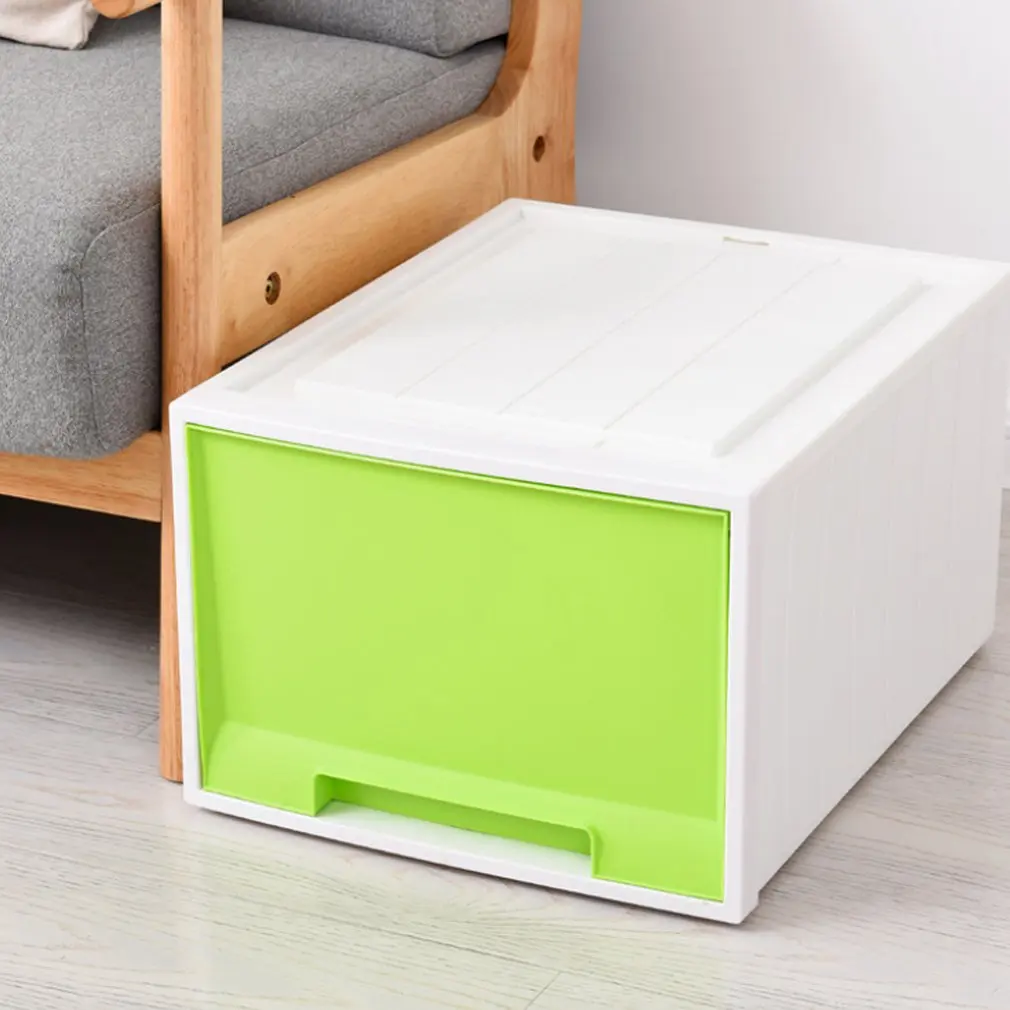 

Practical Candy Drawer Desktop Storage Box Transparent Plastic Storage Box Jewelry Organizer Holder Cabinets orange pink