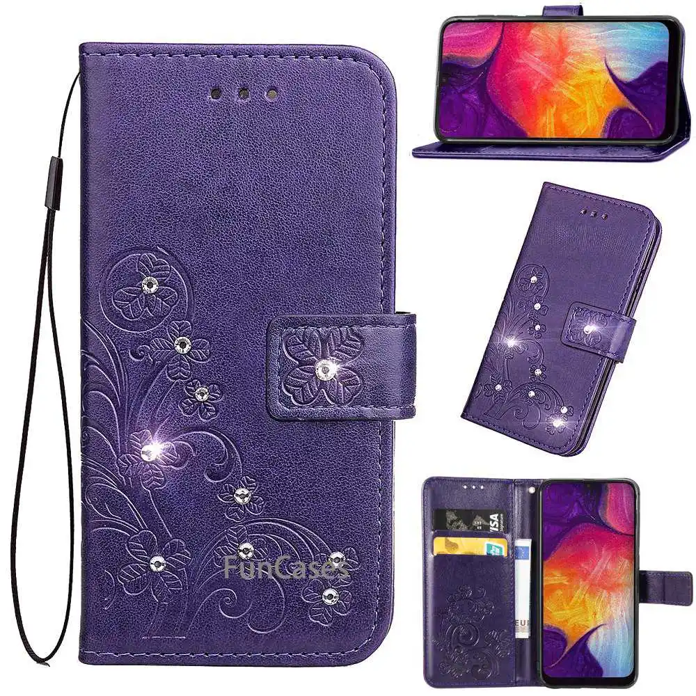 Per Samsung Galaxy Caso Di Vibrazione Del Raccoglitore Di Cuoio Di Affari A50 Coque Copertura Della Cassa Del Telefono Per Samsung A50 Fundas Accessor