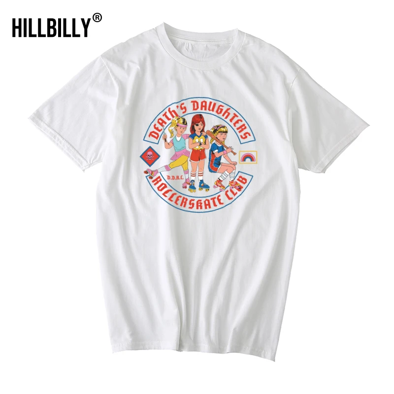 

Hillbilly Death's Daughters Soft Cute Fun's Women T Shirt Fashion Tees & Tops Over Size Girl Lady Tee Shirt Harajuku T-shirts