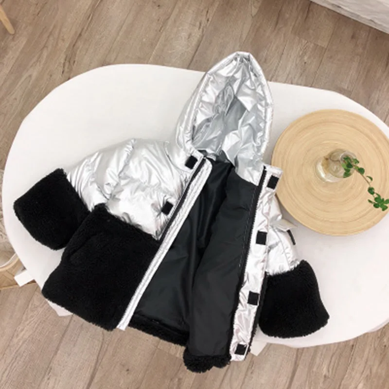 Детская одежда для мальчиков зимняя модная космическая хлопковая куртка с