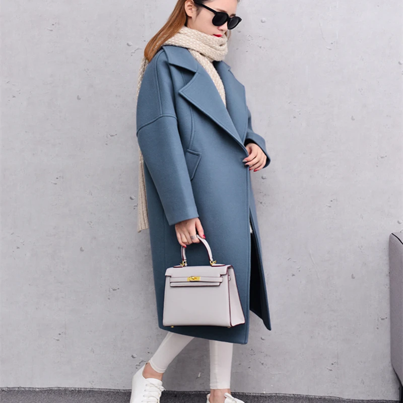 Women Wool Coat Winter Coats Women Blend Coat Blue Pink Long Oversized With Quilting Winter Warm Trench J16DD0429 Women Wool Coat Winter Coats Women Blend Coat Blue Pink Long Oversized With Quilting Winter Warm Trench J16DD0429