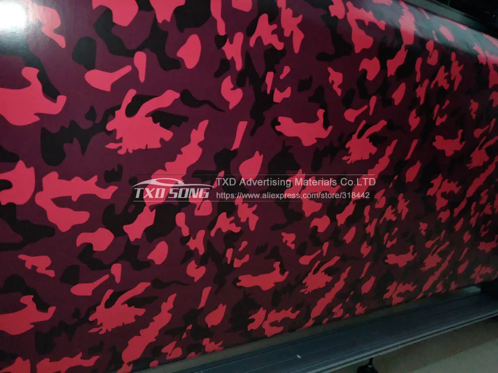 Новый автомобиль для укладки наклейки Малый текстуры красный камуфляжная Автомобильная обертка фильм с воздушный пузырь наклейки для