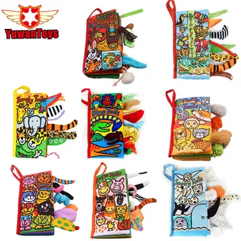 

English Language Soft Fabric Cloth Book 0~12 Months Animal Style Baby Toys Hot Early Development Books Learning&Education Toy