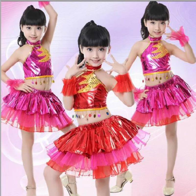 

New Children's Day Children's Dance Wear Girls Latin Dance Performance Costumes Personalized Costumes Sequin Street Dance Wear