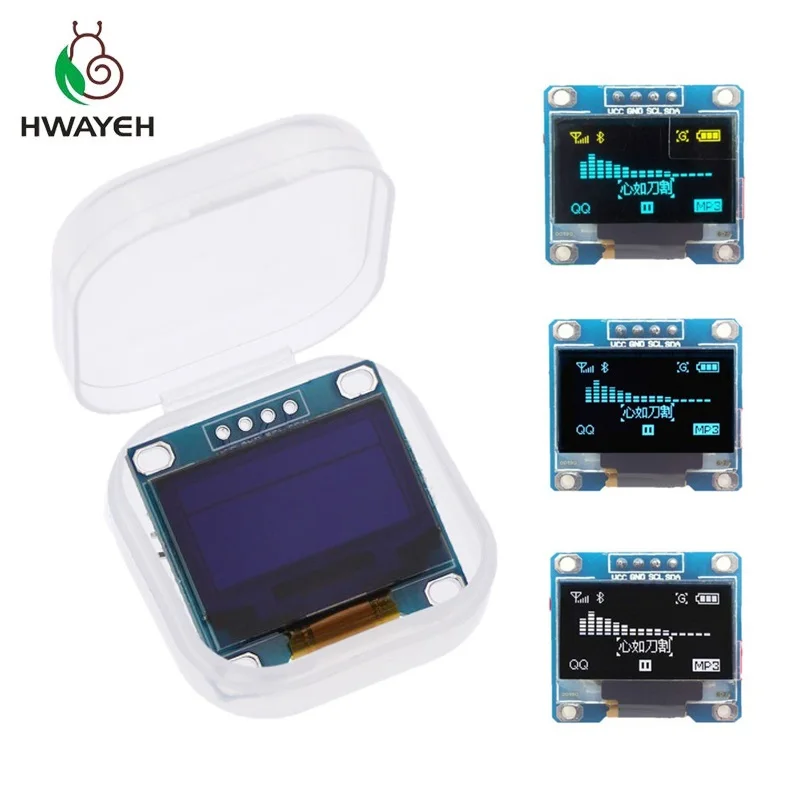Последовательный белый OLED дисплей 0 96 дюйма IIC 128X64 I2C SSD1306 12864 плата с ЖК экраном GND