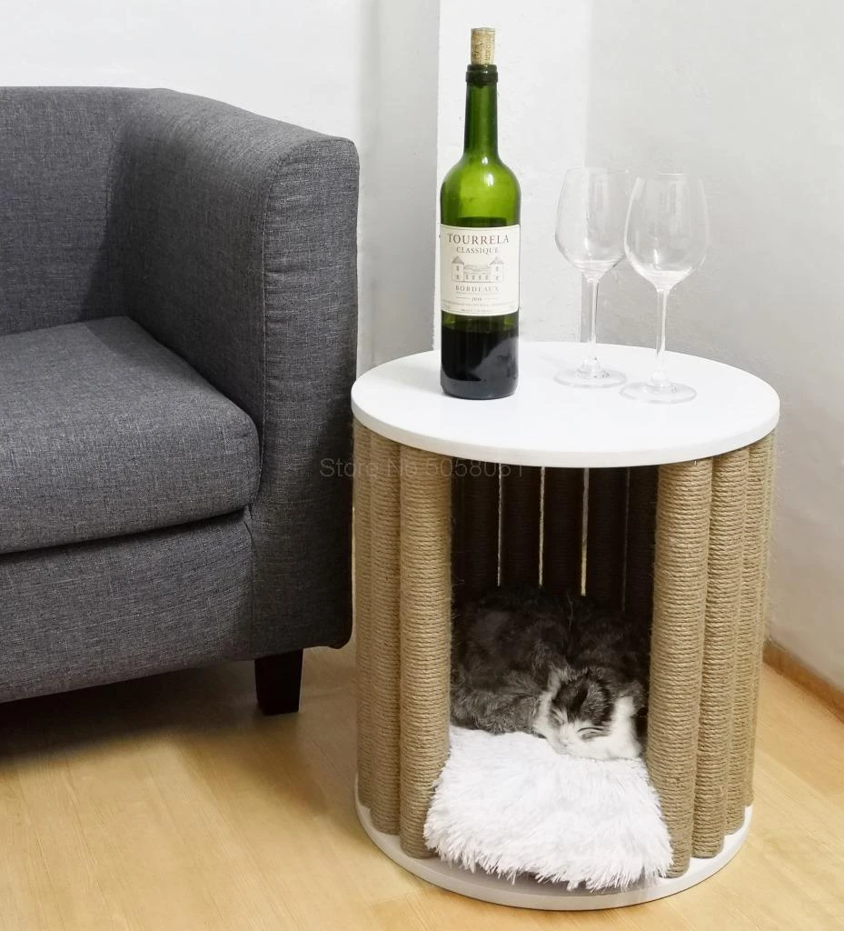 kitty litter side table