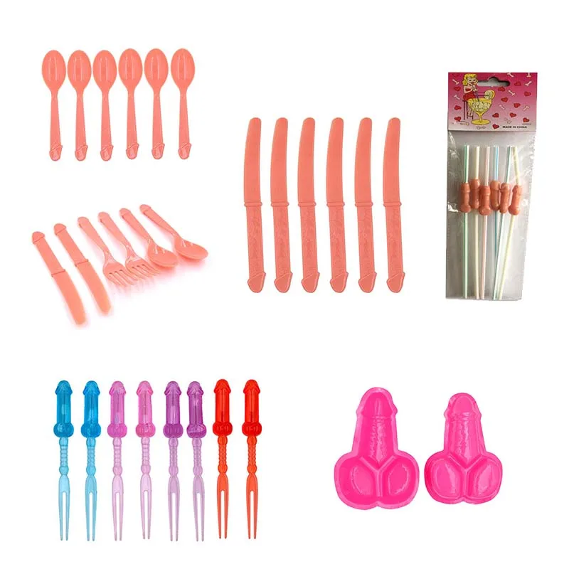 

Plastic Dishes Spoon Cake Fork Knife Fruit Plate Festival Single Party Tableware Supply Tool Kit