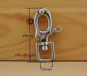 

Lobster Clasps Clips Claw purse hooks Swivel snap hook nickel 15 mm 2pcs AB108