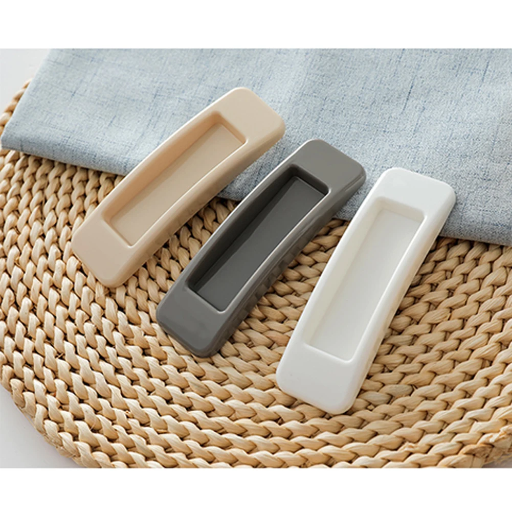 

2PCS Doors Knob Pull Self Adhesive Paste Type Economic Home Sliding Drawer Cabinet Rectangle Wardrobe ABS Windows Handles