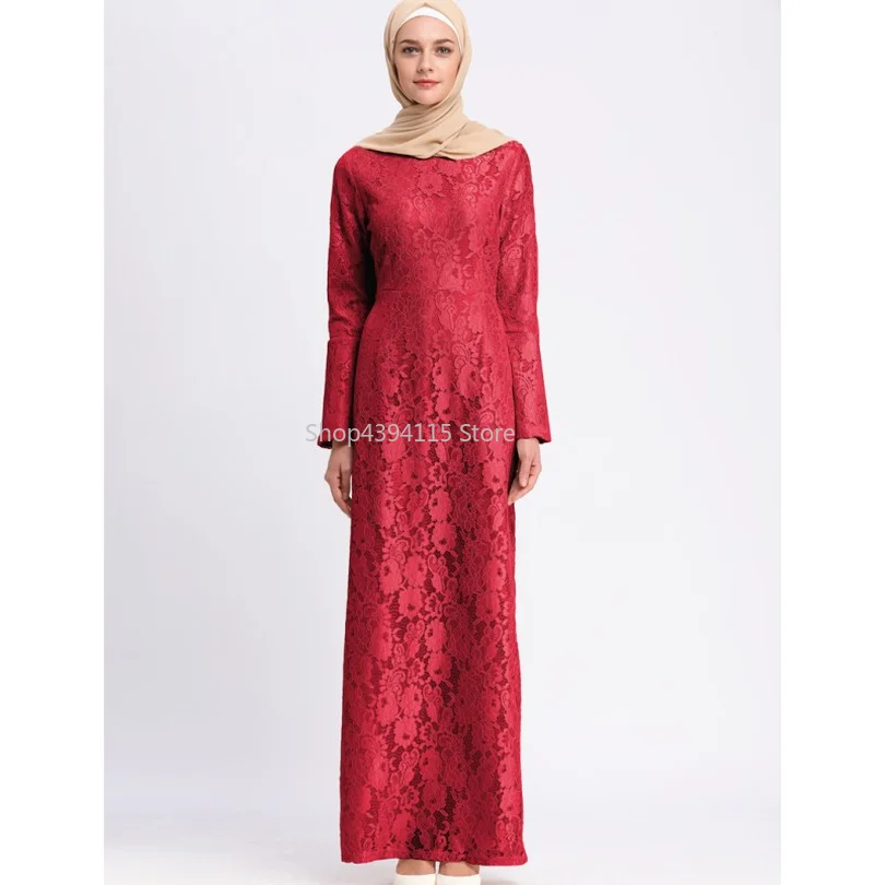 

Abaya fashion lace Printed hollow Muslim Dress Ramadan Turkish Islamic Clothing Robe Dubai Caftan Abayas For Women Bangladesh
