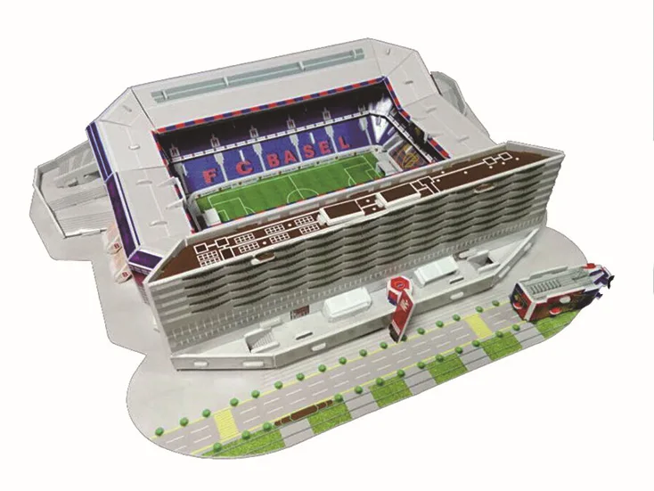 Классический пазл архитектура St. Jakobs-Park-Stadium DIY кирпичный игрушечные масштабные модели наборы Строительная бумага